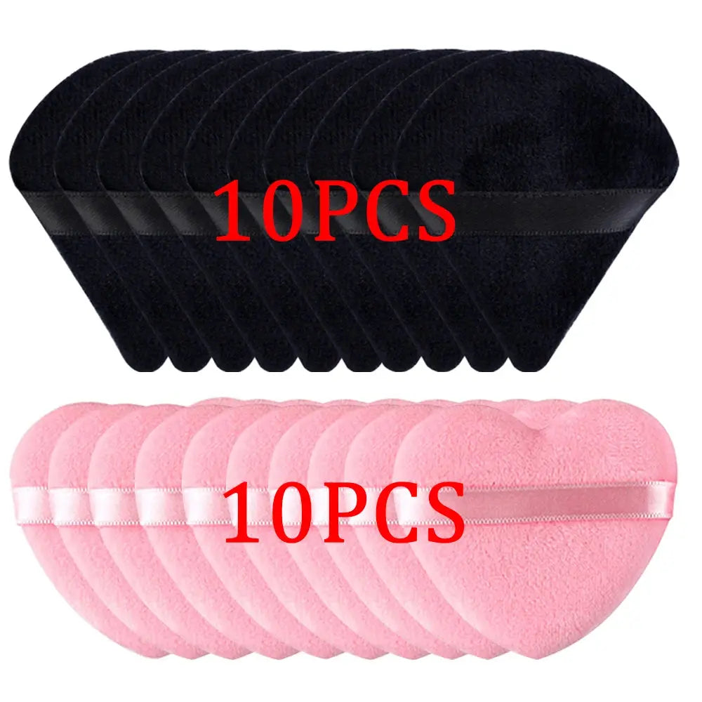 Triangle Velvet Powder Puff Set, Wet & Dry Makeup Sponges dylinoshop