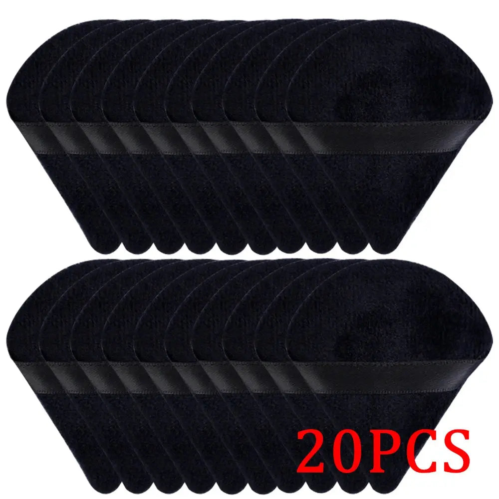 Triangle Velvet Powder Puff Set, Wet & Dry Makeup Sponges dylinoshop