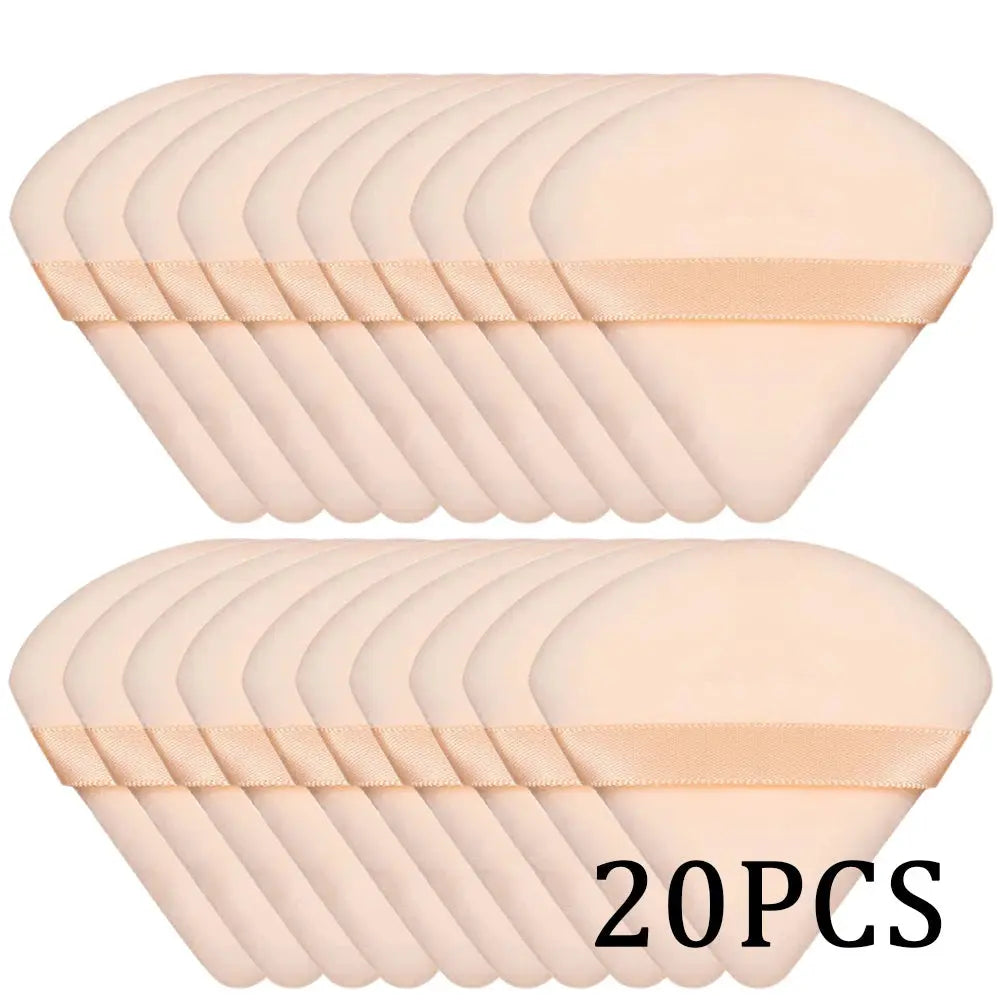 Triangle Velvet Powder Puff Set, Wet & Dry Makeup Sponges dylinoshop