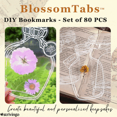BlossomTabs DIY Transparent Bookmarks (Set of 80 Pcs) 
