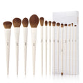 Jessup Makeup Brushes 14pc Makeup Brush Set Synthetic Foundation Brush Powder Contour Eyeshadow Liner Blending Highlight T329