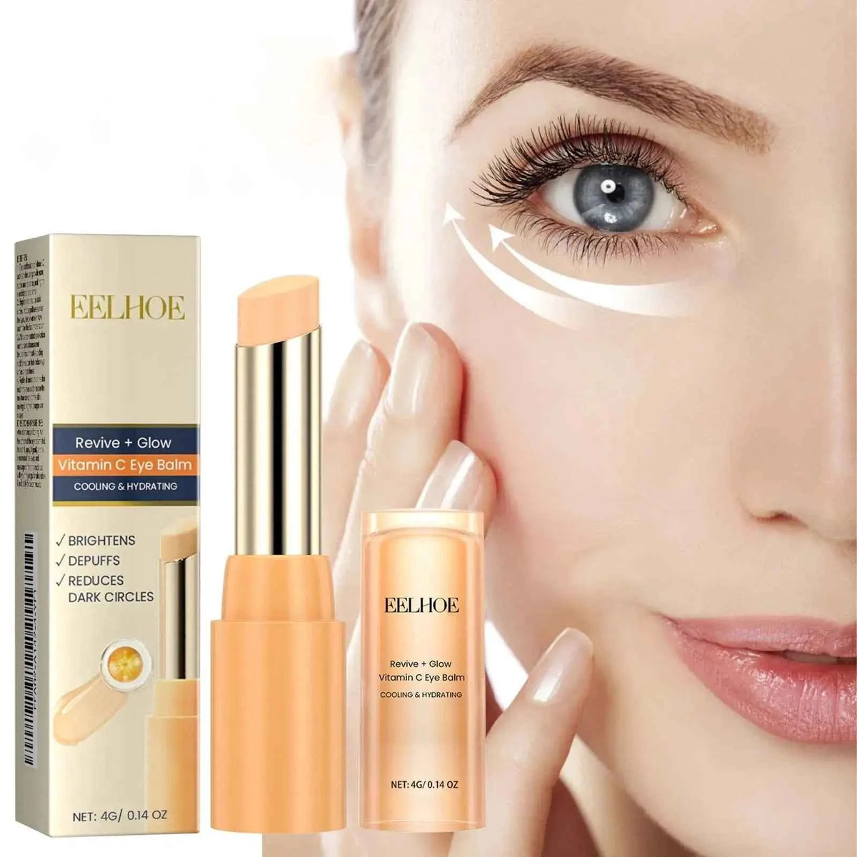 Vitamin C Eye Balm Stick - Moisturizing, Brightening & Anti-Puffiness Eye Cream