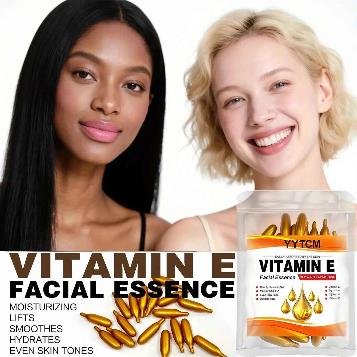 Vitamin E & C Moisturizing Capsule Face Serum with Squalane