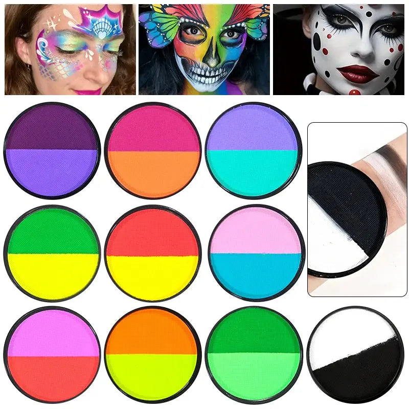 Watercolor Face & Body Paint, Water-Based Multicolor Set dylinoshop