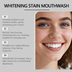 Whitening Stain Mouthwash Remove Tooth Stains Deeply Cleaning Anti Plaque Long Lasting Fresh Breath Mouth Rinse Daily Oral Care