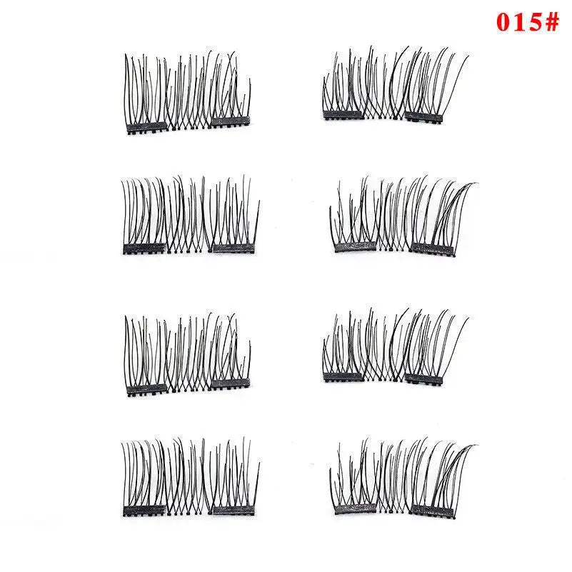 Wholesale Reusable 2Pair/8pcs Half Eyelashes Magnetic Eyelash Natural Look 3D Makeup Eyelash Extension Glue-free Cosmetics dylinoshop