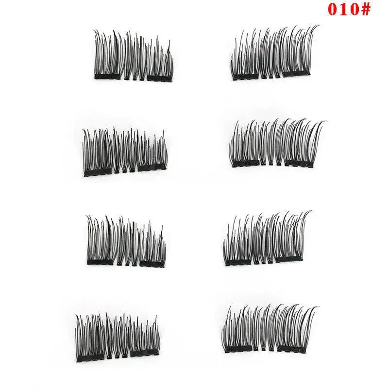 Wholesale Reusable 2Pair/8pcs Half Eyelashes Magnetic Eyelash Natural Look 3D Makeup Eyelash Extension Glue-free Cosmetics dylinoshop