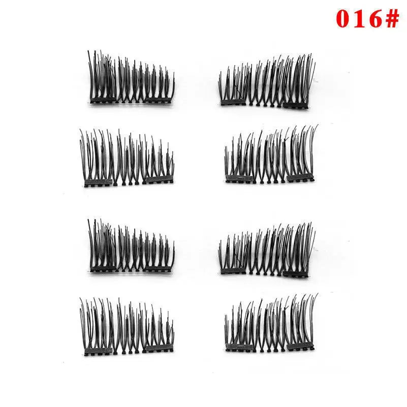 Wholesale Reusable 2Pair/8pcs Half Eyelashes Magnetic Eyelash Natural Look 3D Makeup Eyelash Extension Glue-free Cosmetics dylinoshop