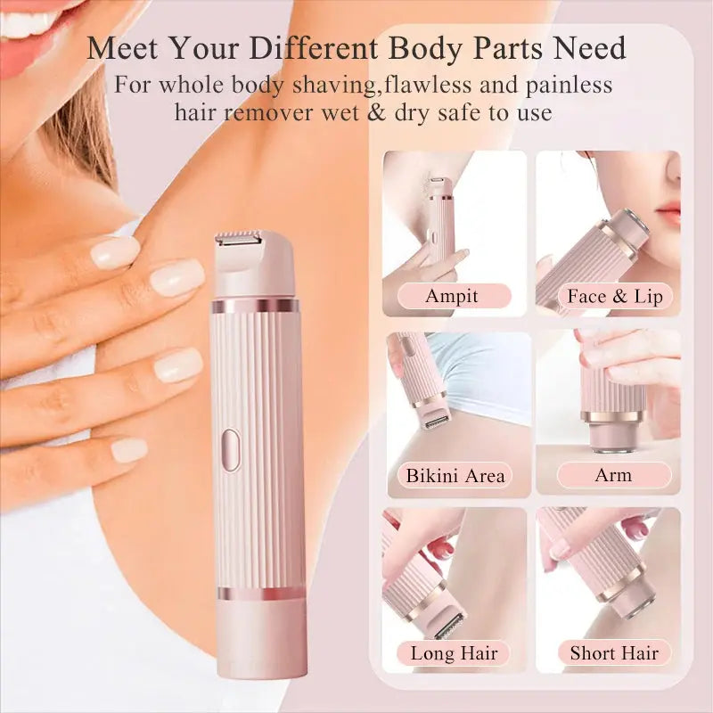 Women's 2-in-1 Cordless Bikini Trimmer & Shaver, Dual-Head dylinoshop
