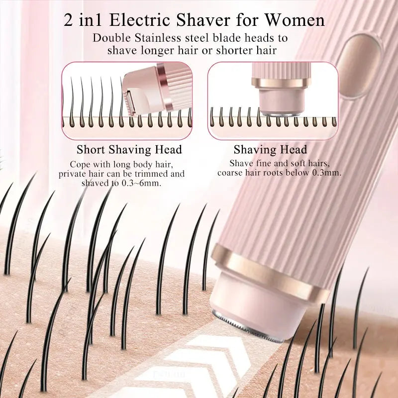 Women's 2-in-1 Cordless Bikini Trimmer & Shaver, Dual-Head dylinoshop
