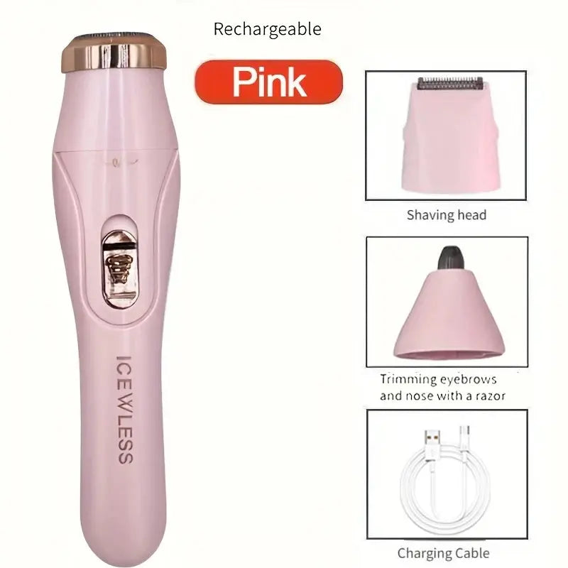Women's 3-in-1 USB Rechargeable Trimmer – Underarm, Eyebrow & Nose Hair dylinoshop