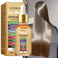 YUITIKUE 10-IN-1 Castor Seed Hair Oil | Natural Blend Of Batana, Rosemary & Biotin | For Deep Nourishment & Healthy Hair & Scalp