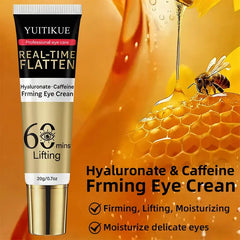 YUITIKUE 60 Min Eye Lift Cream 20g - Hyaluronate & Caffeine, Real-Time Flatten, Refreshing & Fast Absorption, All Skin Types