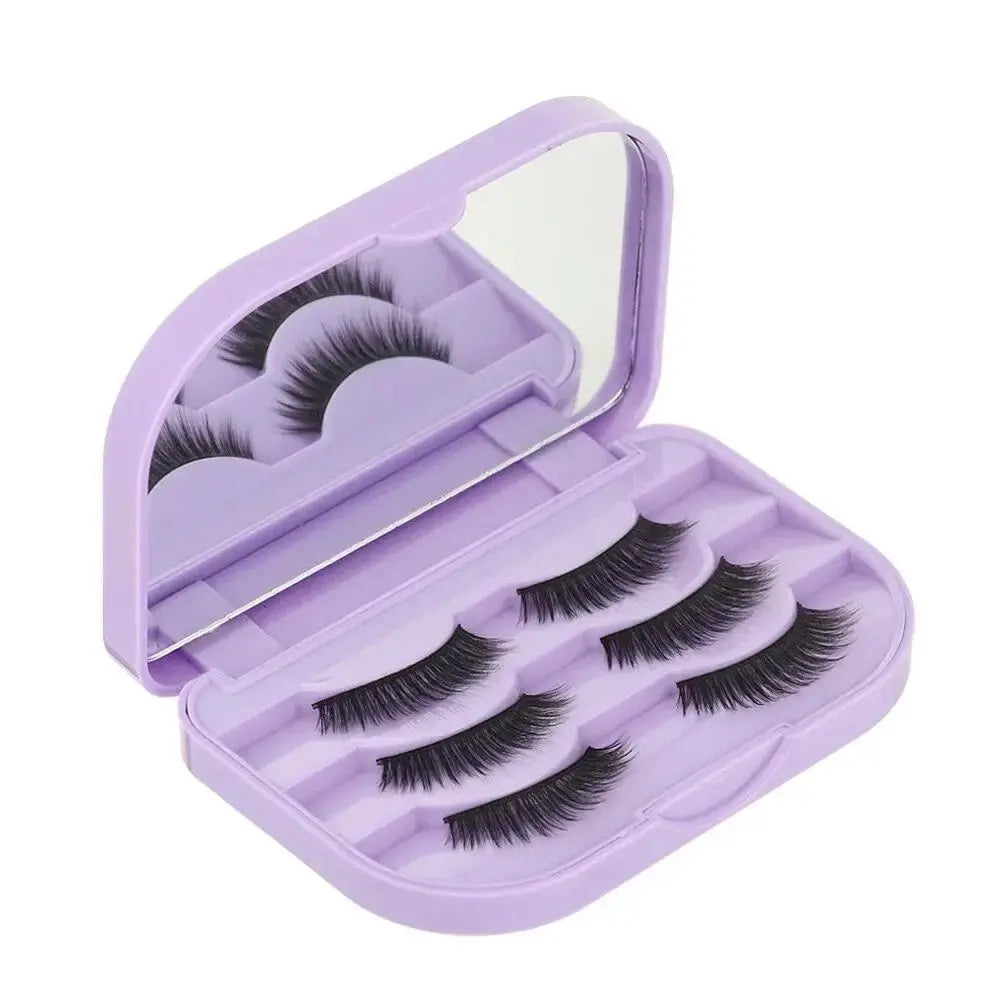 ZHUXAOWAN False Eyelash Storage Box with Mirror dylinoshop