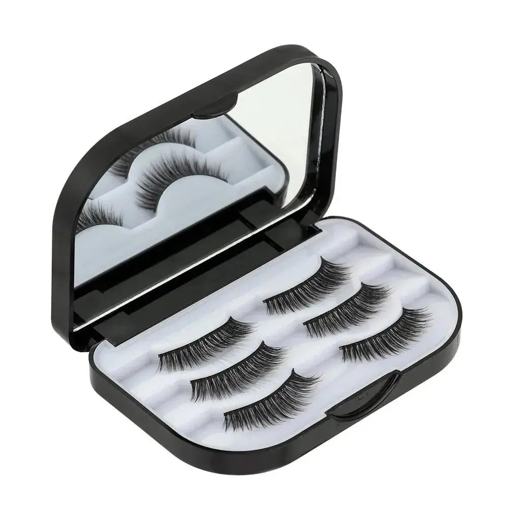 ZHUXAOWAN False Eyelash Storage Box with Mirror dylinoshop
