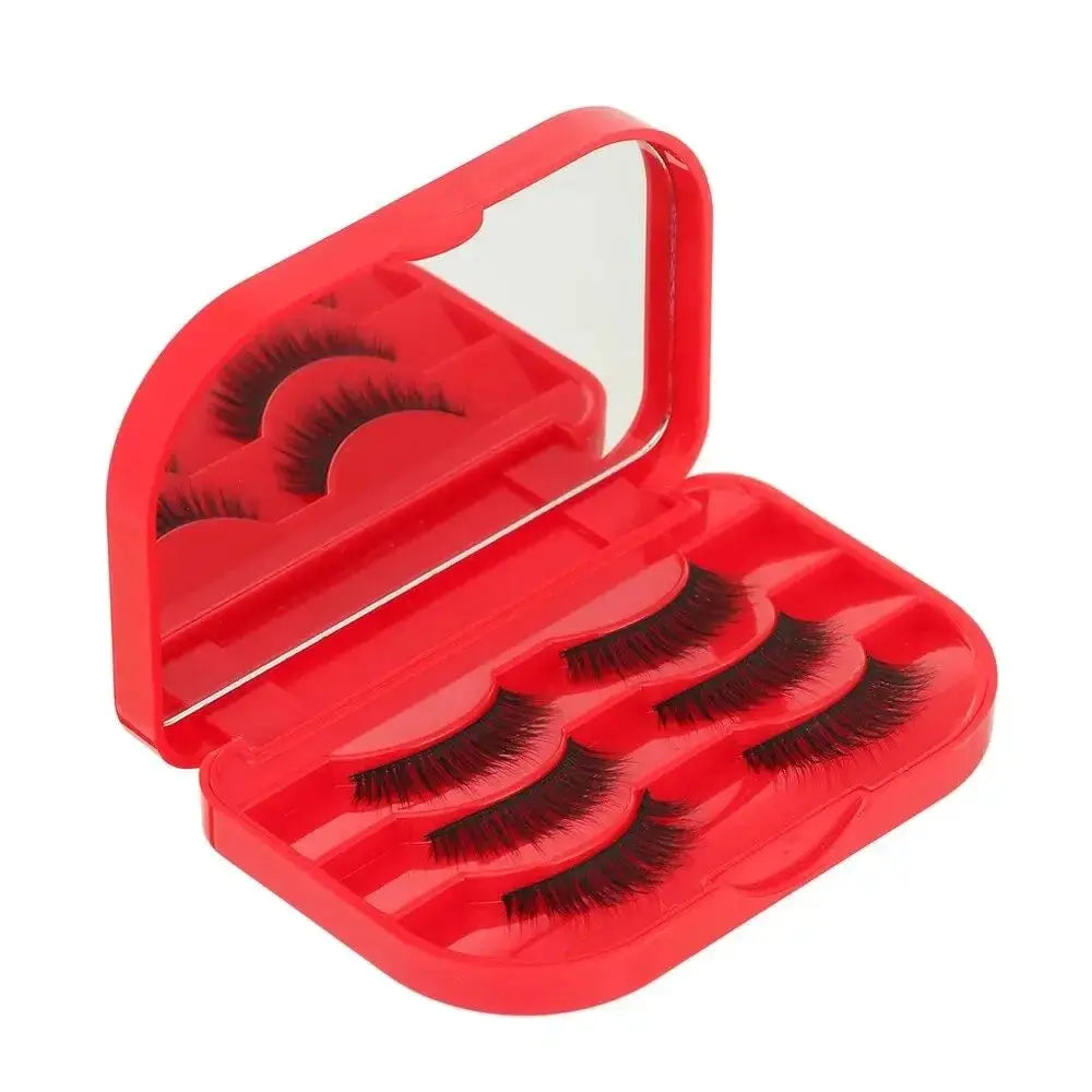 ZHUXAOWAN False Eyelash Storage Box with Mirror dylinoshop