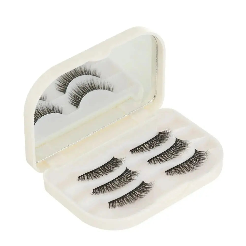ZHUXAOWAN False Eyelash Storage Box with Mirror dylinoshop