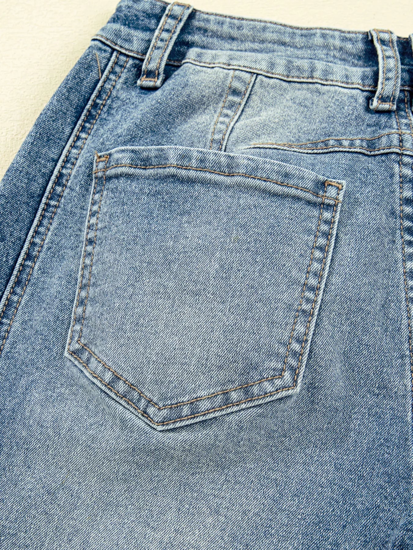 Vintage Washed Seam Detail Shift Jeans 