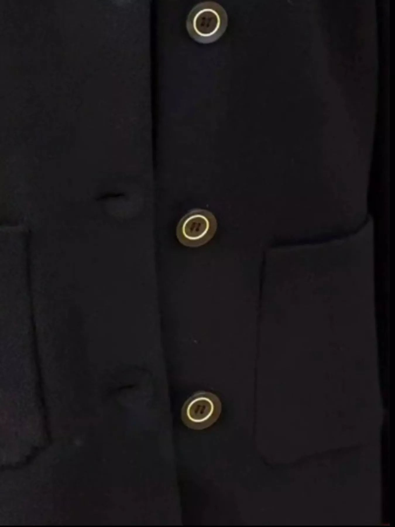Full Size Button-Front Raglan Sleeve Coat Plus Size 