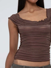 Ruched Solid Tank 