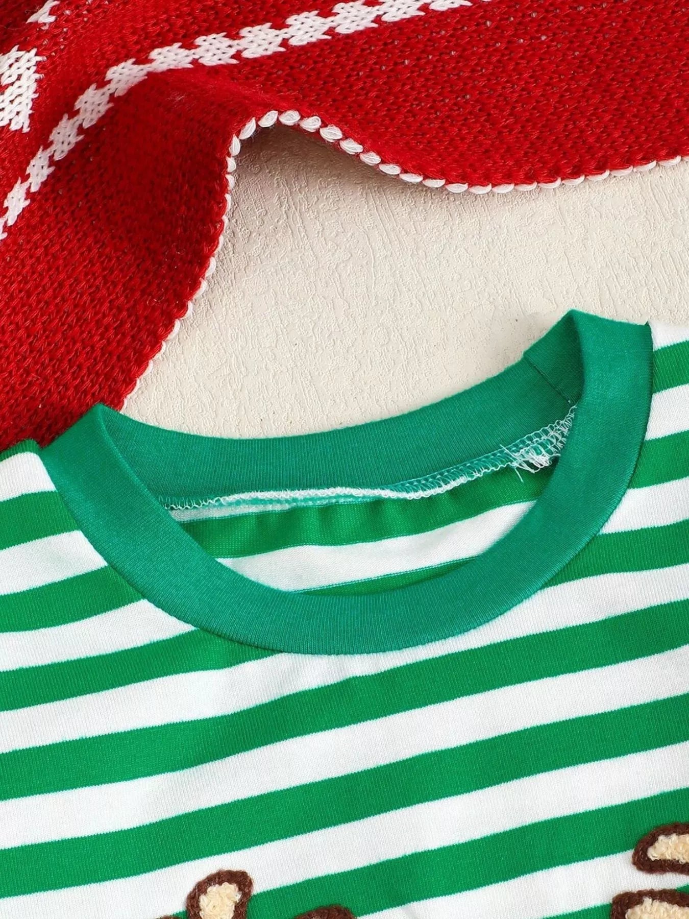 Children's Christmas Striped Pajama Set 
