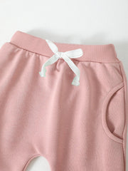 Children's Letter Graphic Sweatshirt and Pants Set 