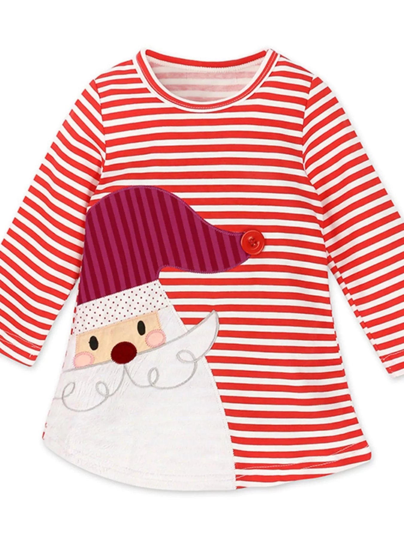 Children's Striped Long Sleeve Dress 