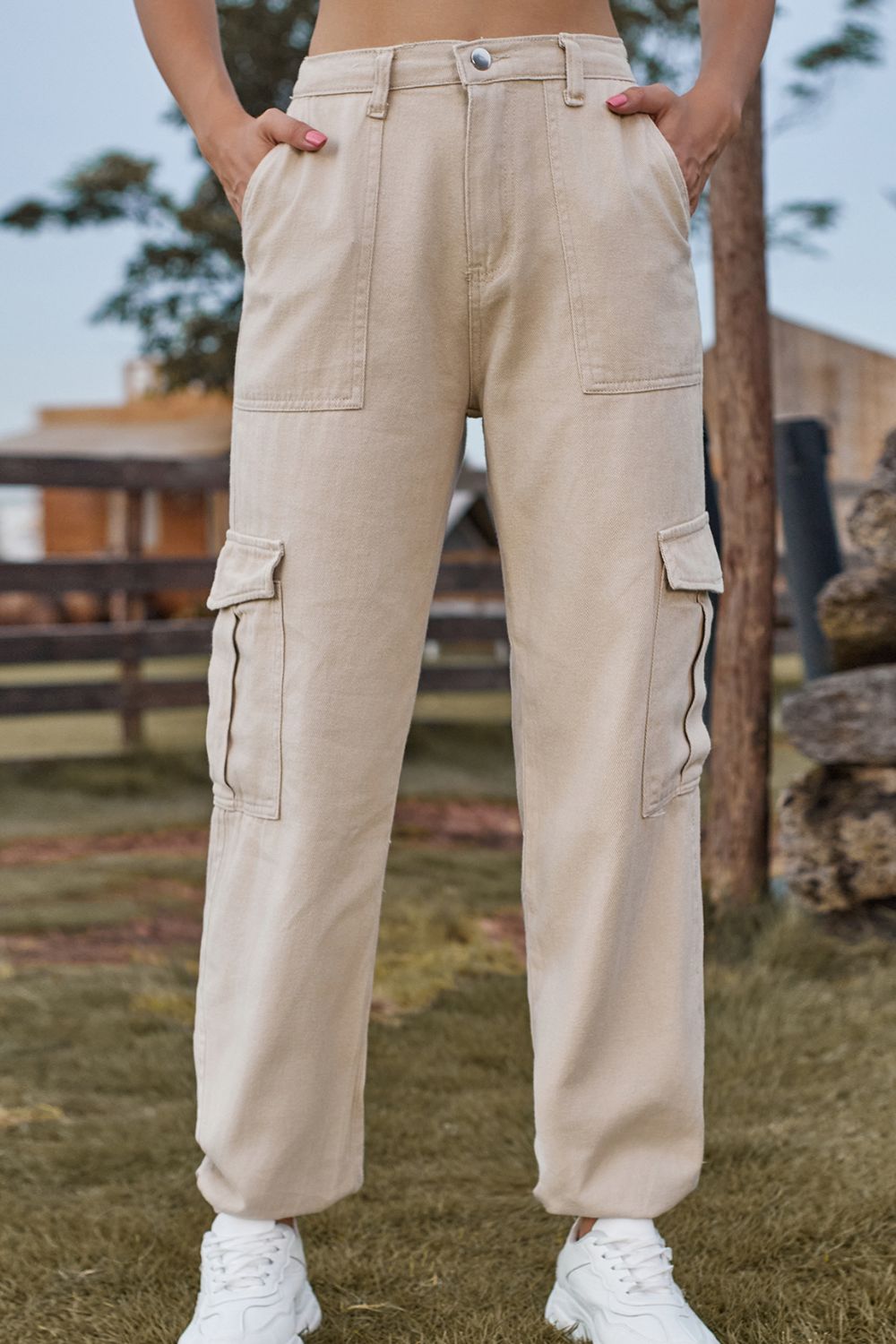 Long Jeans with Pocket 