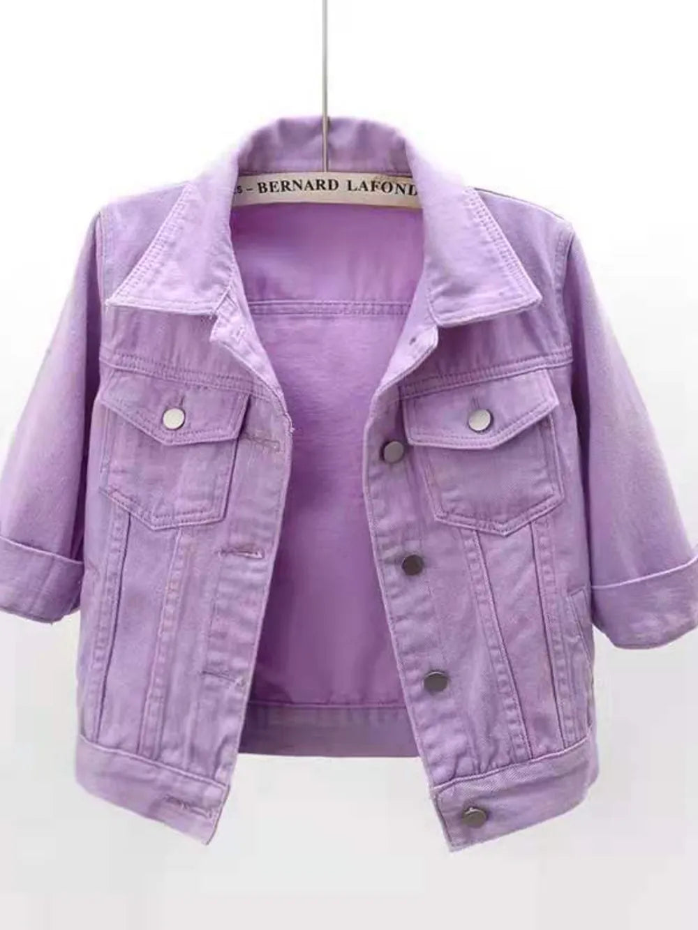 Full Size Cropped  Denim Jacket Plus Size 