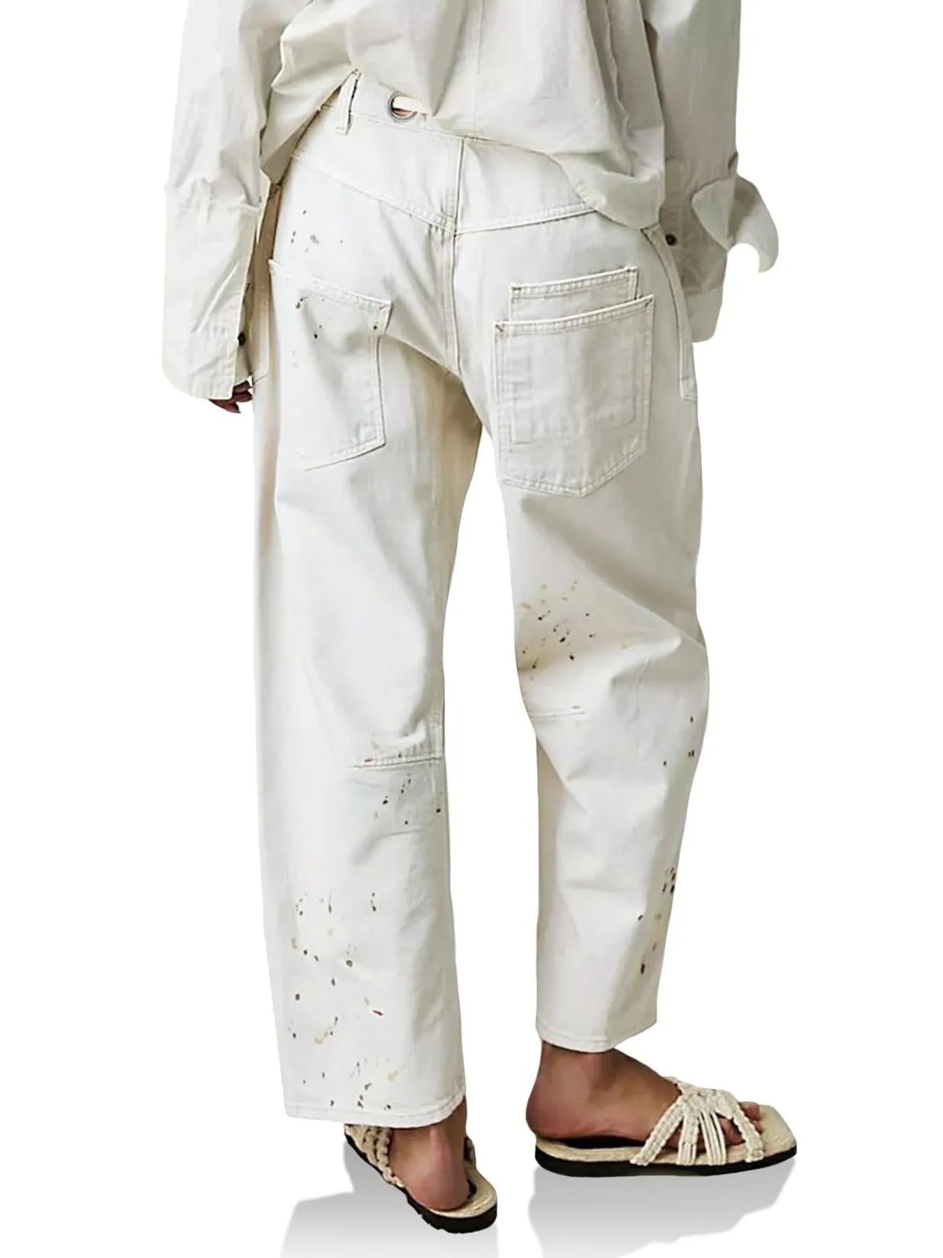 Washed Wide Leg Jeans 