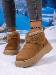Round Toe Platform Boots 