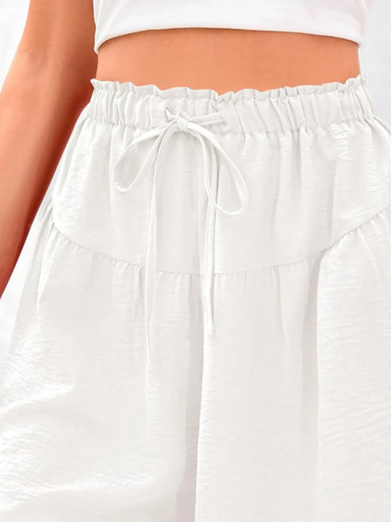 Full Size Casual Drawstring High Waist Relaxed Shorts Plus Size 
