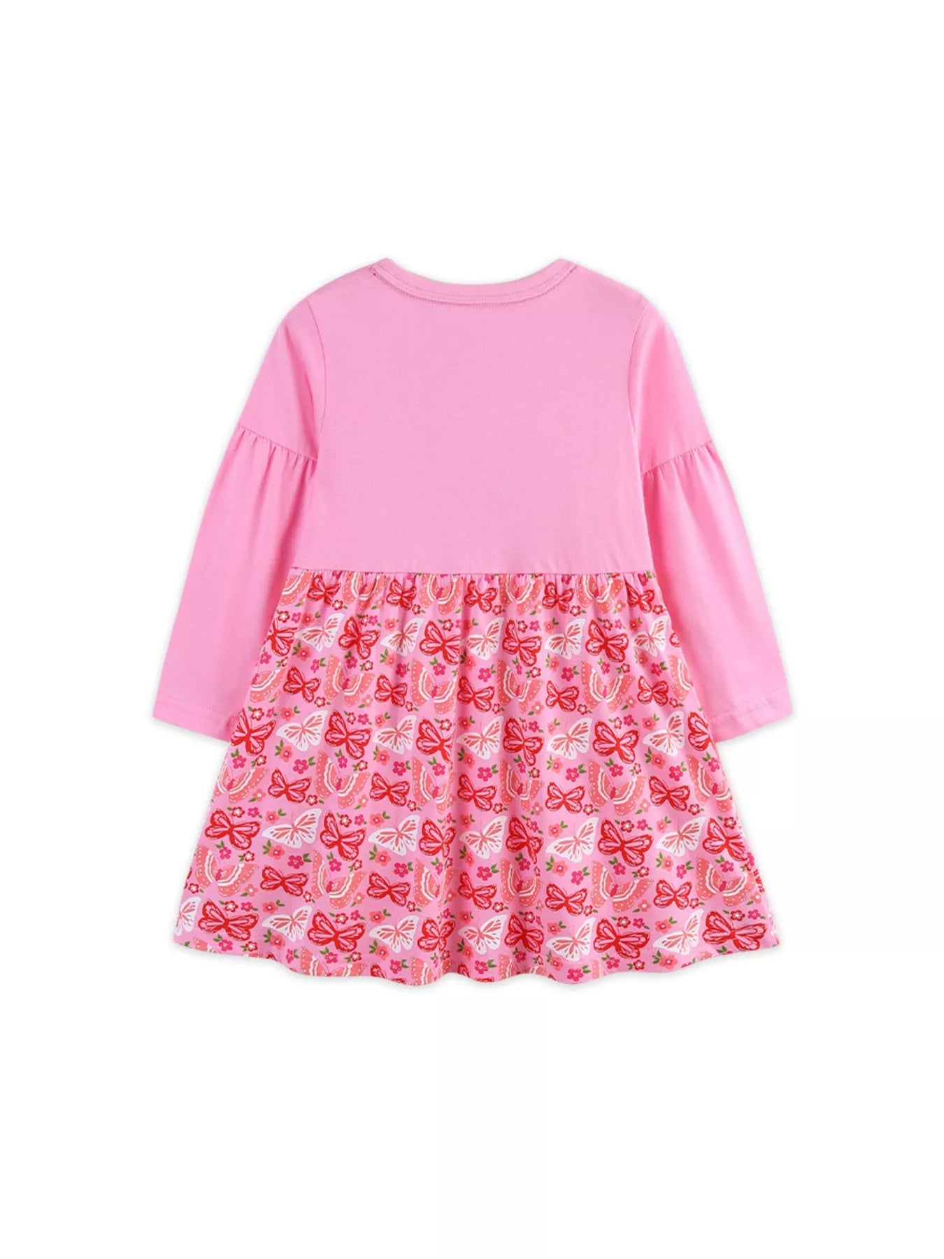 Children's Butterfly Long Sleeve Casual Dress 