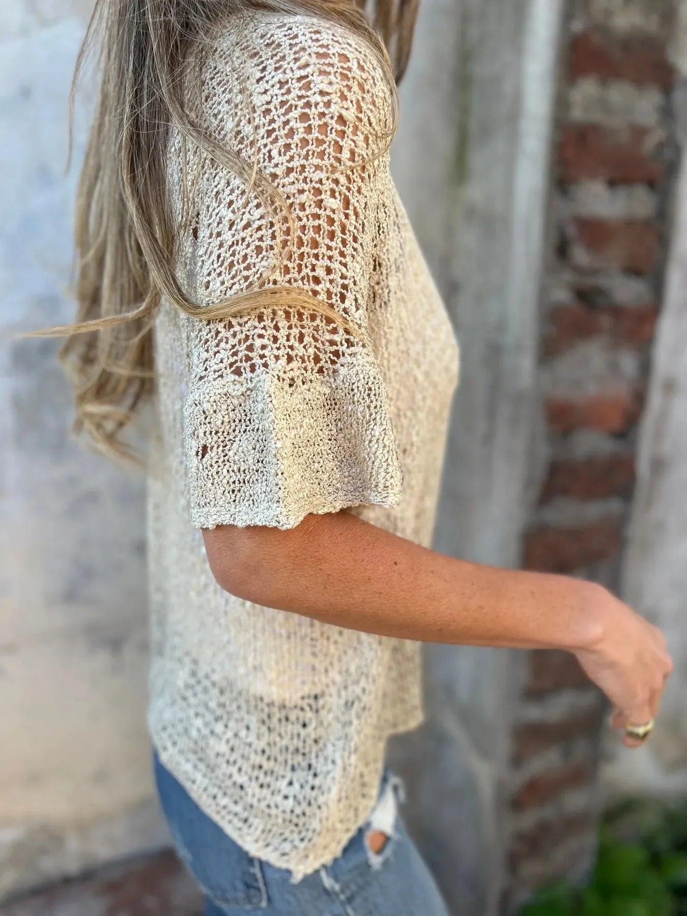 Full Size One Button Half Sleeve Cardigan Plus Size 