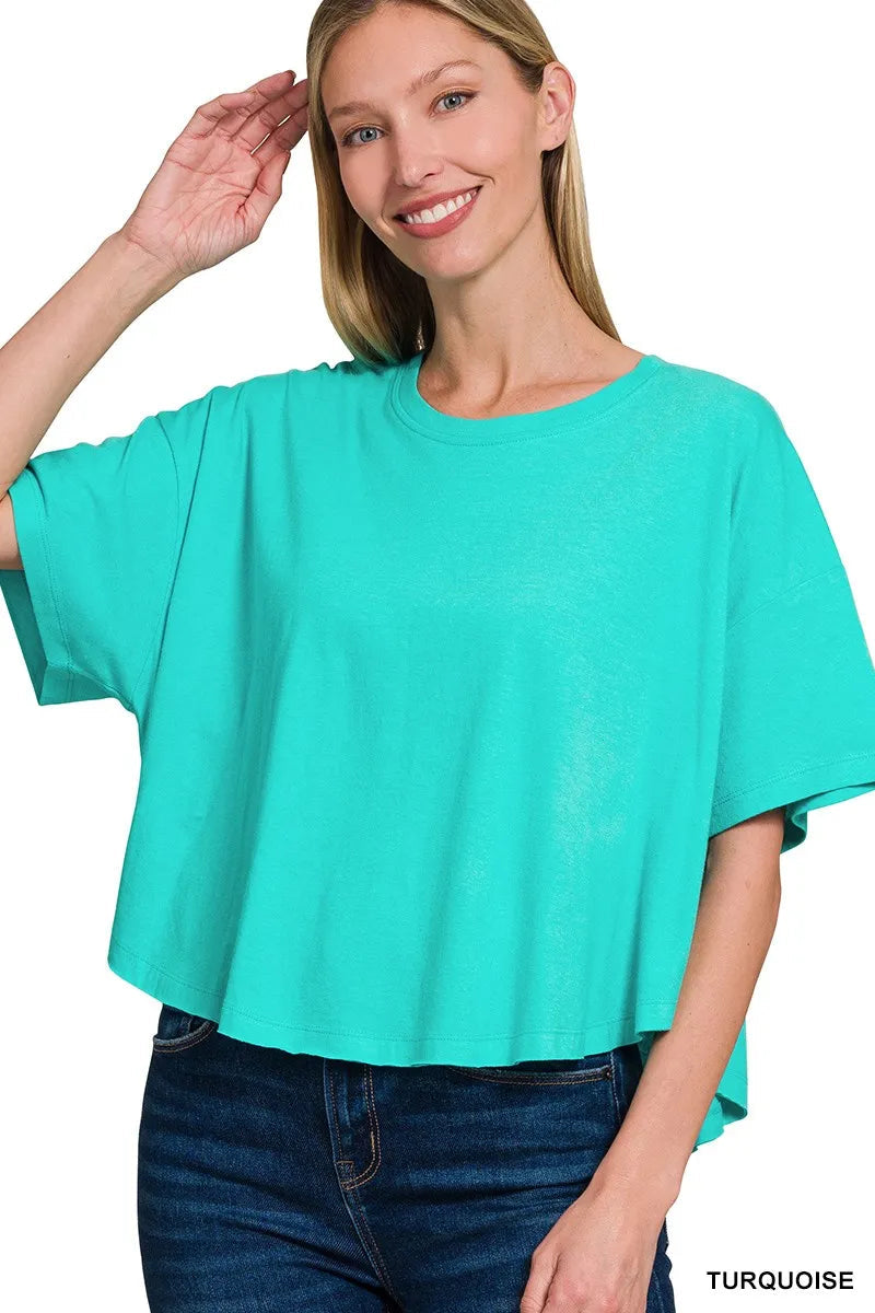 Zenana Cotton Round Neck Short Sleeve T-Shirt 