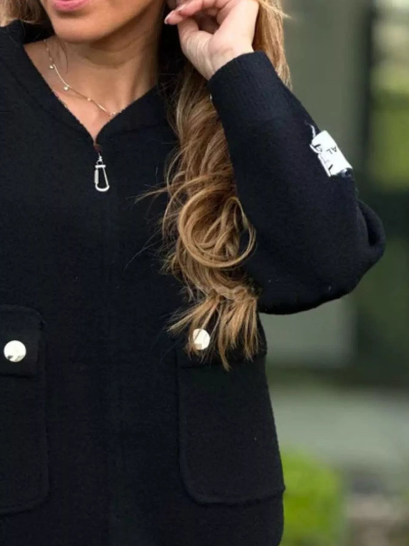 Full Size Zip-Up Long Sleeve Outerwear Plus Size 