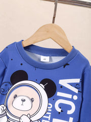 Children's Graphic Long Sleeve Top and Pants Set 