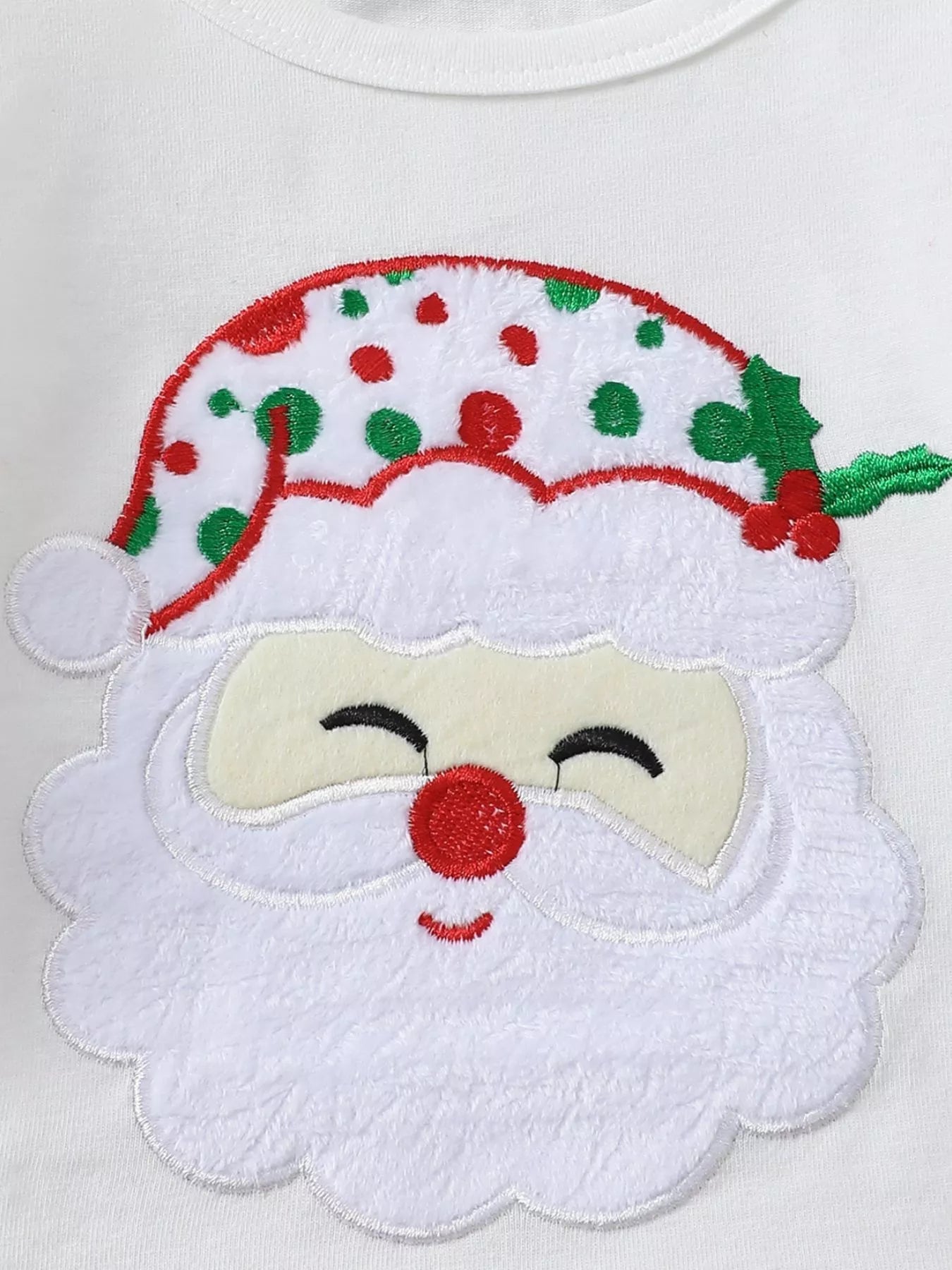 Children's Christmas Ruffle Trim Top and Pants Set 