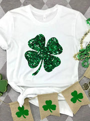 Lucky Clover Round Neck T-Shirt 