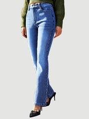 Straight Leg Jeans with Pockets 