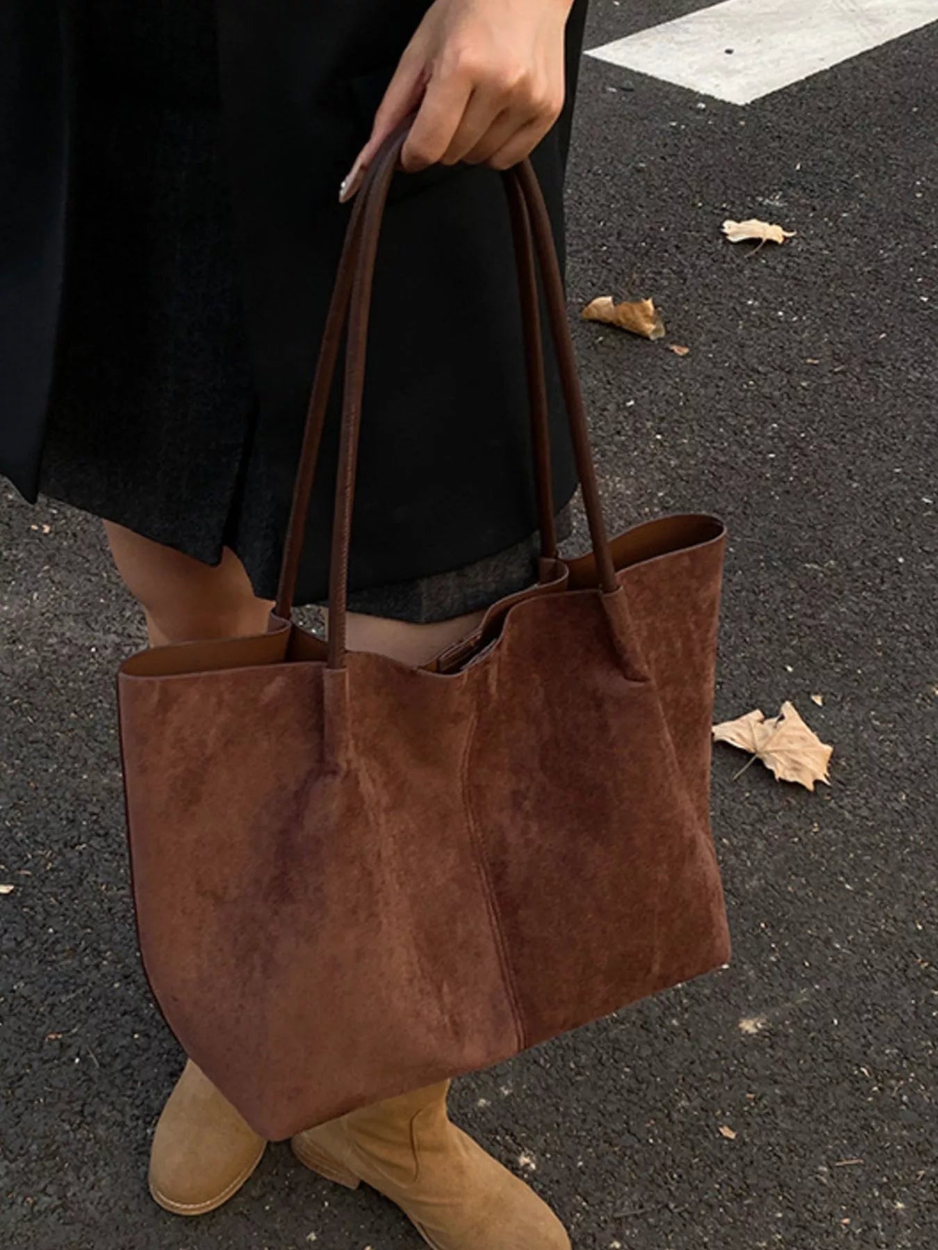 Solid Color Tote Bag 