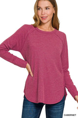 Zenana Baby Waffle Long Sleeve Top 