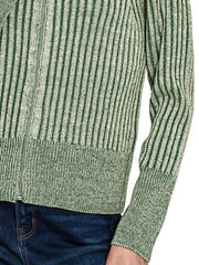 Zenana Ribbed Two Tone Zip Up Sweater Cardigan 