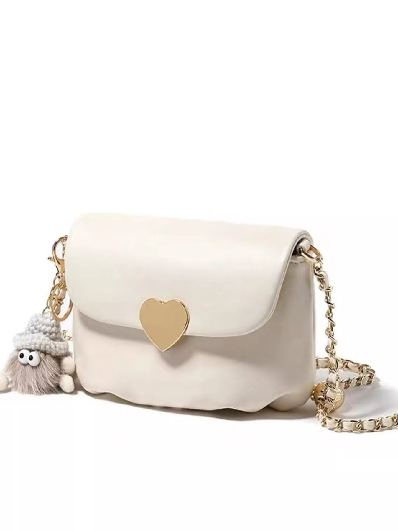 Heart Buckle Chain Crossbody Bag 
