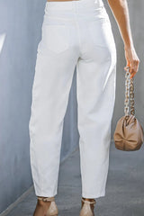 High-Waist Straight Jeans 