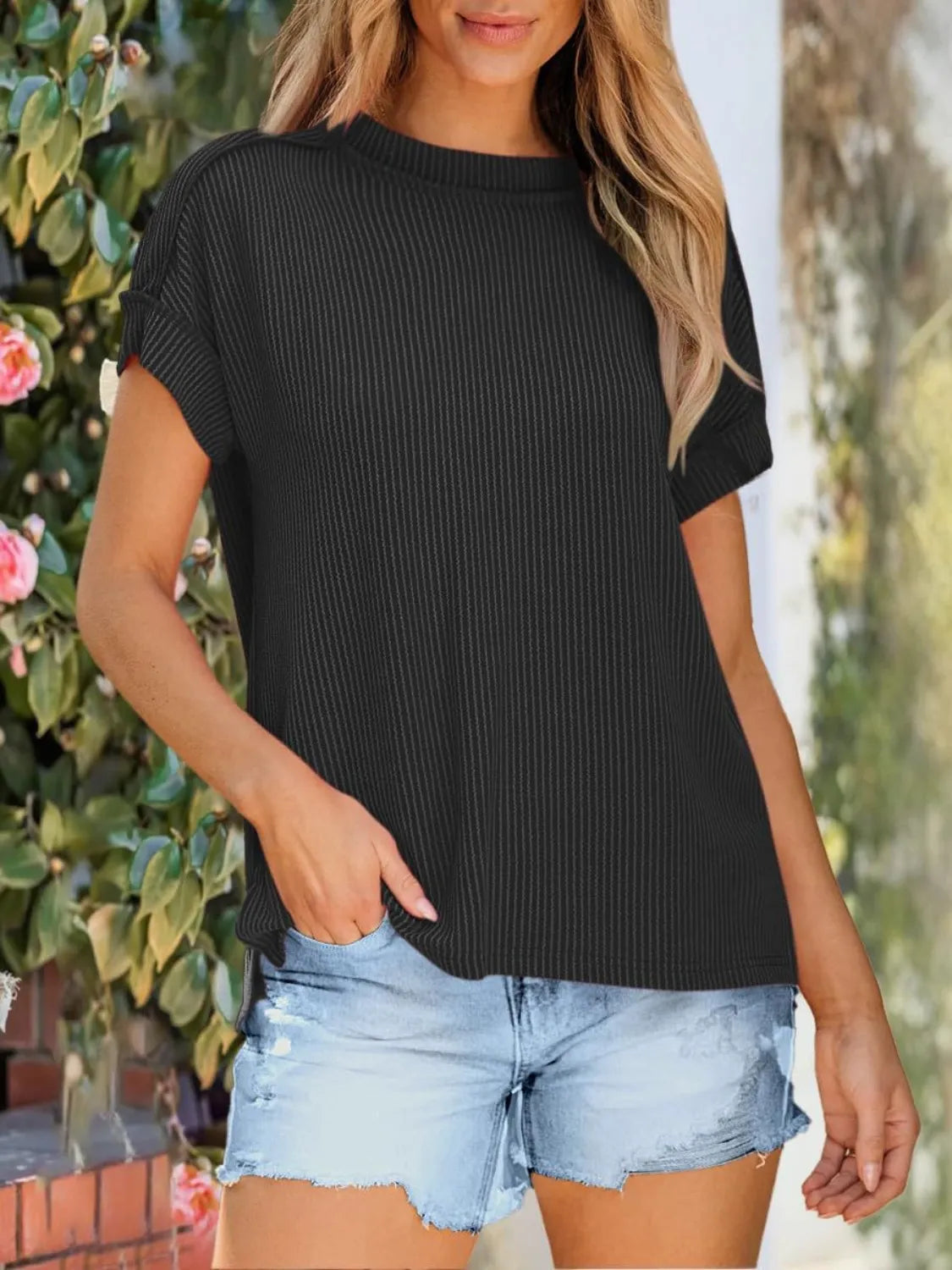 Round Neck Short Sleeve T-Shirt 