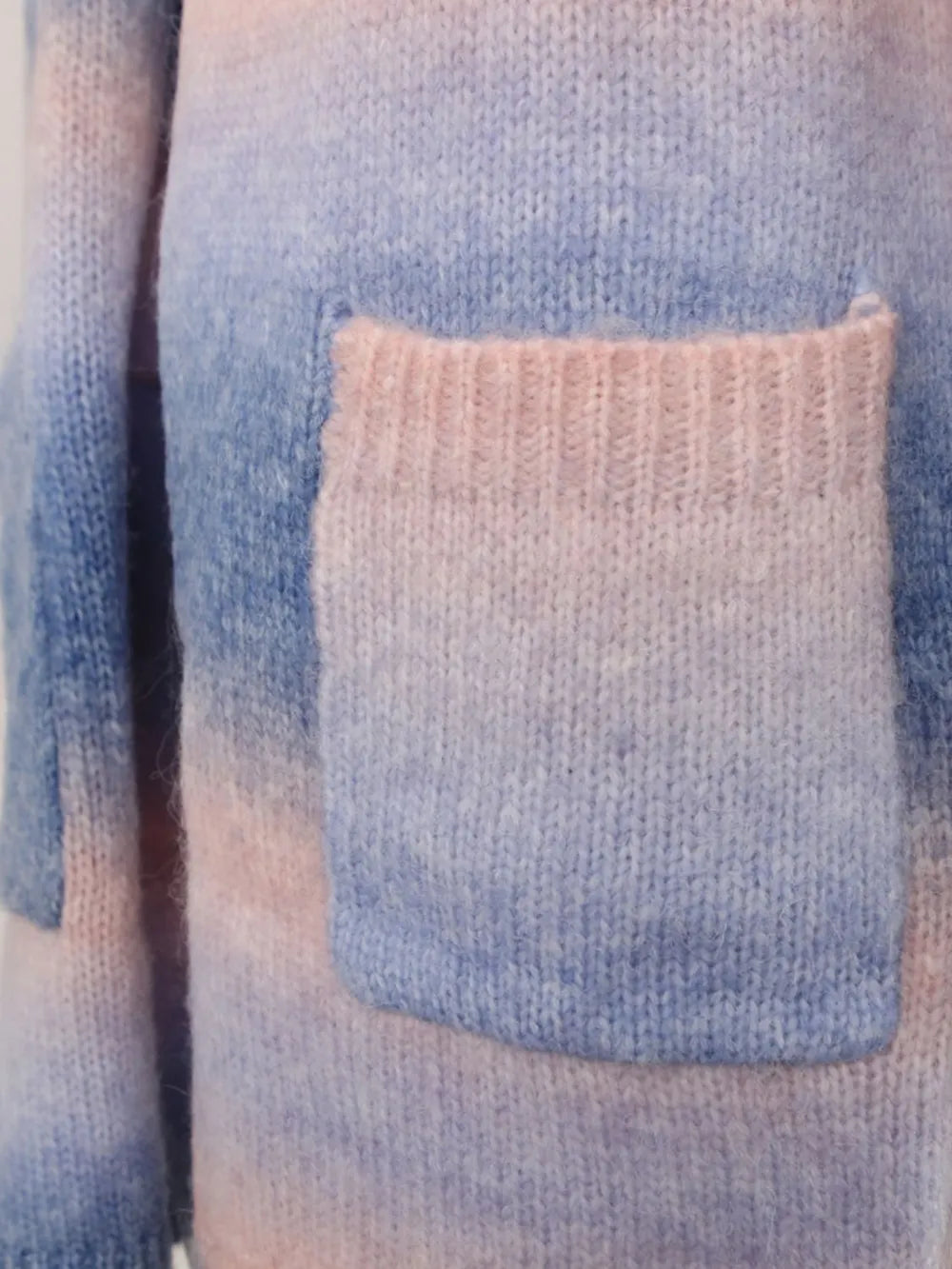 Angel Wings Full Size Pocketed Open Front Gradient Cardigan 