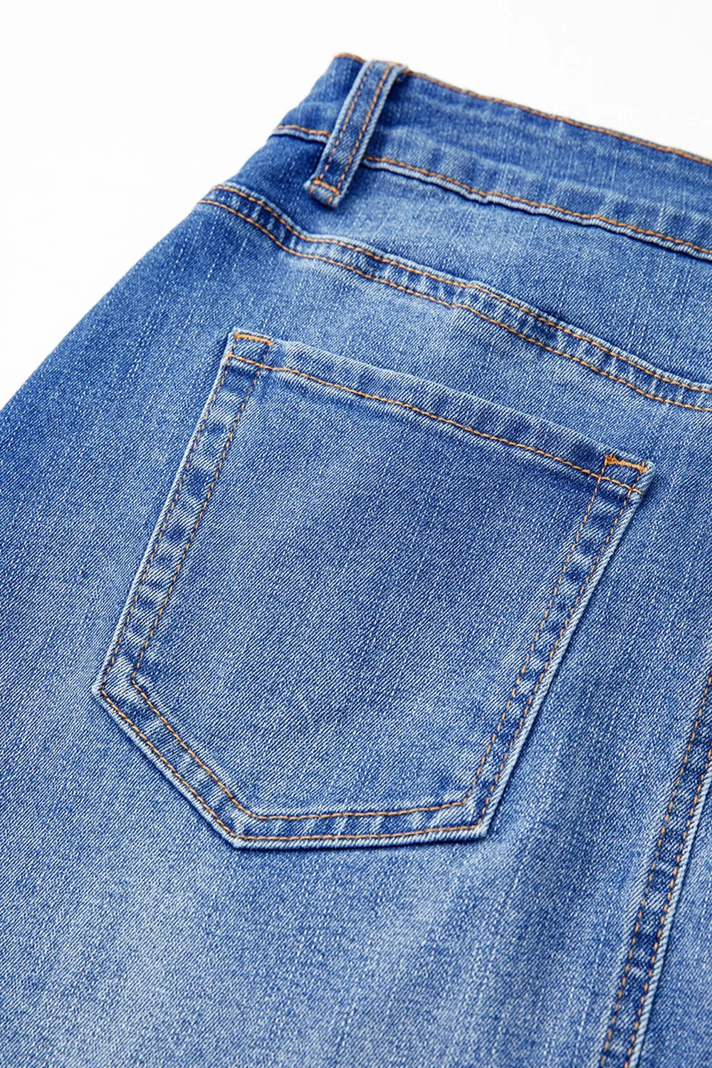 Wrapped Crossed Waist Denim Mini Skirt 