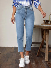 High Waist Jeans with Pockets 