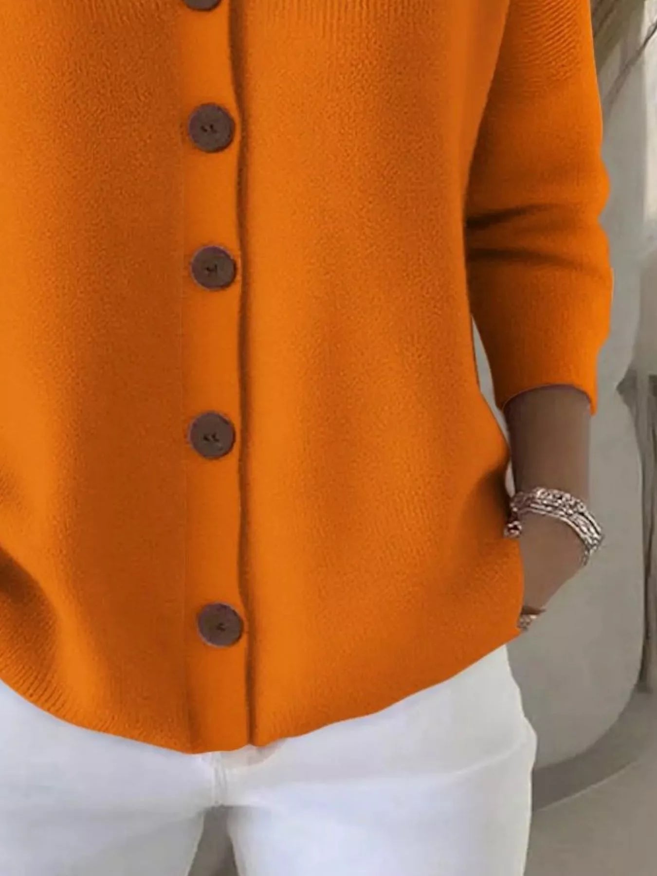 Full Size Hooded Button-Front Soft Knit Cardigan Plus Size 
